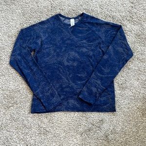 Athleta girls M/8-10 long sleeve blue top